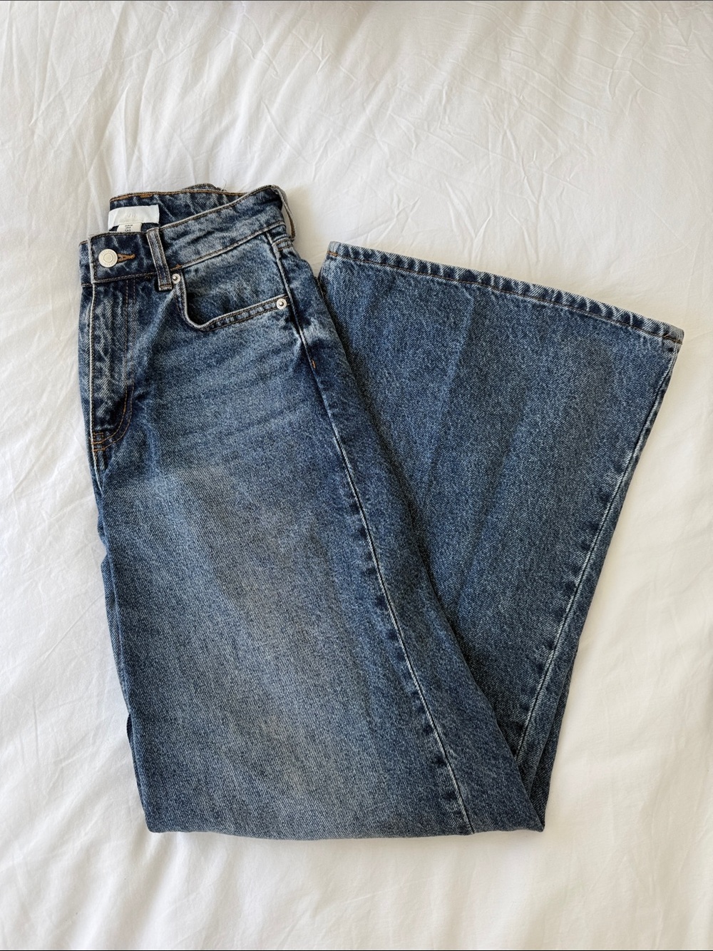Classic High-Waist Wide-Leg Jeans - Blue